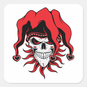 Jester of Love Square Sticker