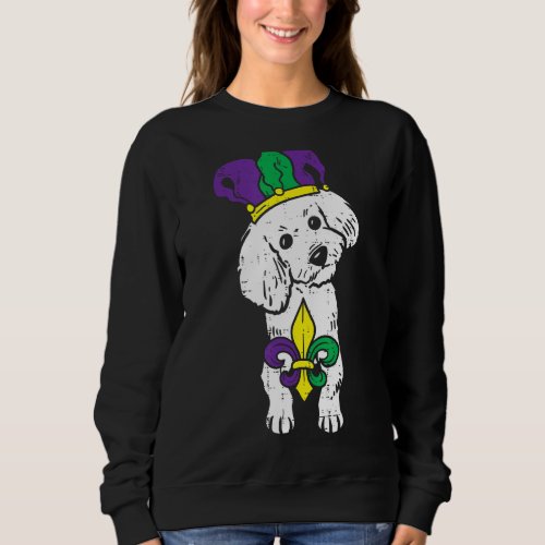 Jester Poodle Mardi Gras Dog Men Women Kids Sweatshirt