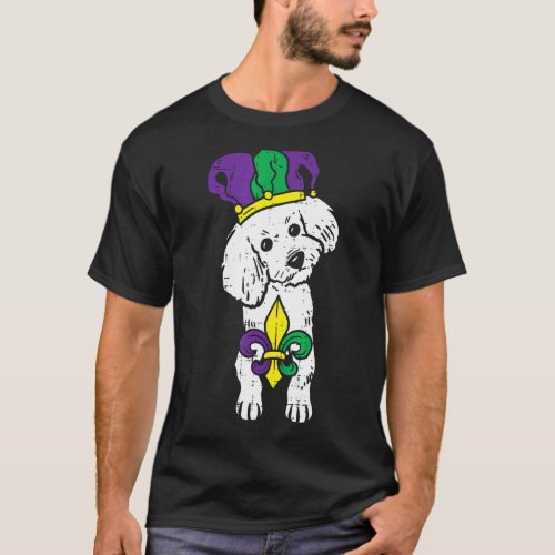 Jester Poodle Mardi Gras Dog Men Women Kids T_Shirt