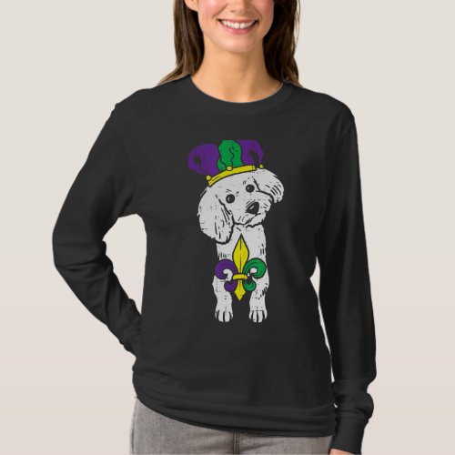 Jester Poodle Mardi Gras Dog Men Women Kids T_Shirt