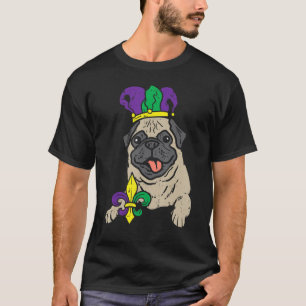 Jester Pug Mardi Gras Funny Dog Men Women Kids T-Shirt
