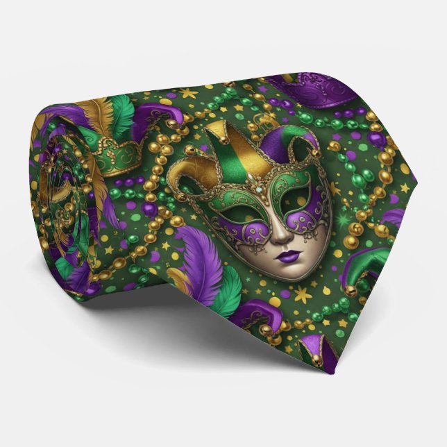 Jester Royale Mardi Gras Tie (Rolled)