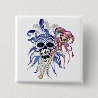 Jester Skull Button