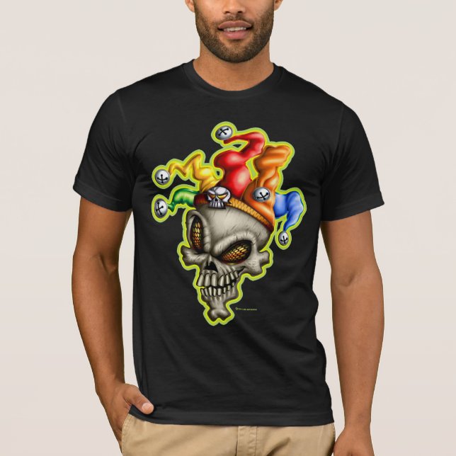 Jester Skull (Dark) T-Shirt (Front)