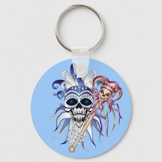Jester Skull Keychain (Front)