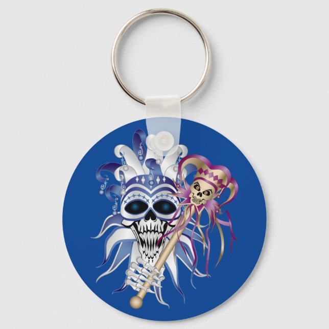 Jester Skull Keychain (Front)