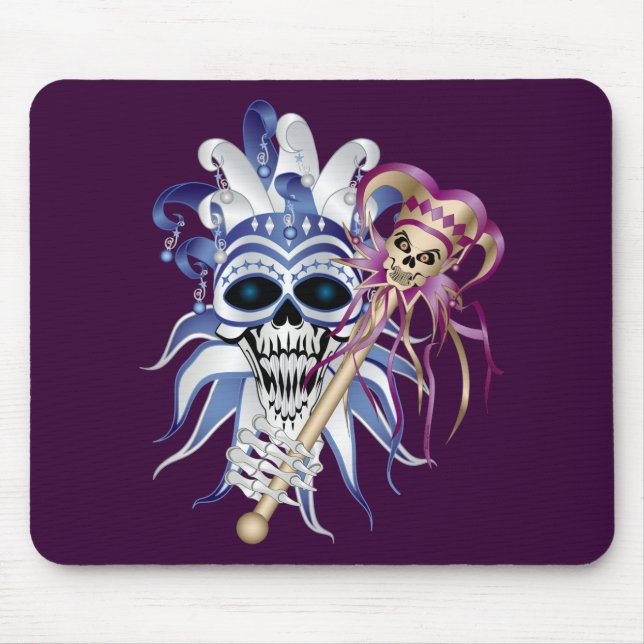 Jester Skull Mouse Pad (Front)