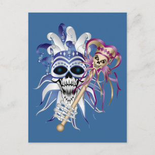 Jester Skull Postcard