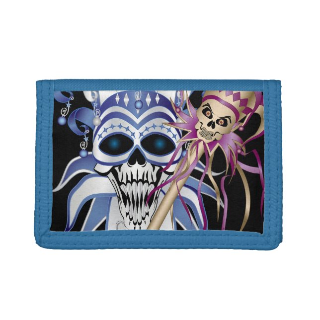 Jester Skull Tri-fold Wallet (Front)