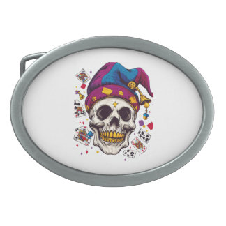 Jester Skull Trickster Belt Buckle
