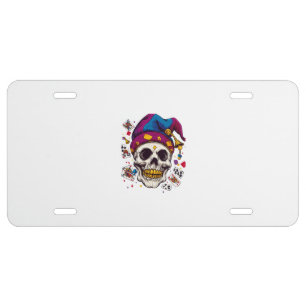 Jester Skull Trickster License Plate