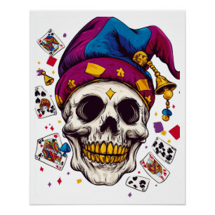 Jester Skull Trickster Poster