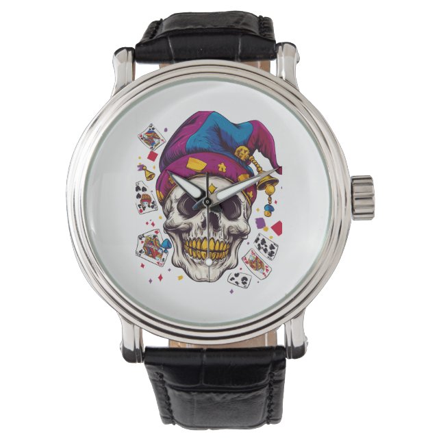 Jester Skull Trickster Watch (Front)