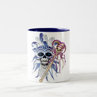 Jester Skull Two-Tone Coffee Mug