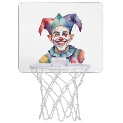 Jester Watercolor clipart Mini Basketball Hoop