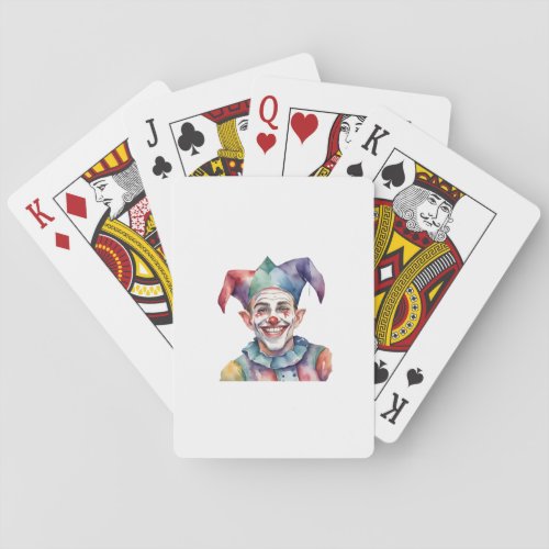Jester Watercolor clipart Playing Cards