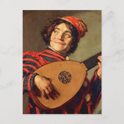 Jester with a Lute Postcard