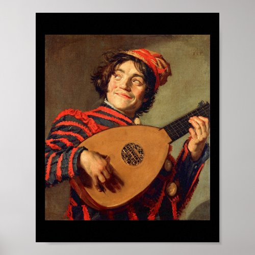 Jester with a Lute Poster Canvas Print