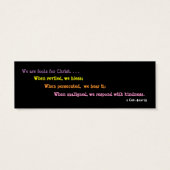 Jesters For Christ Bookmark (2 sided) (Back)