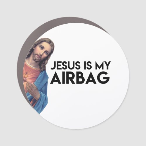 Jesuis is my Airbag Car Magnet