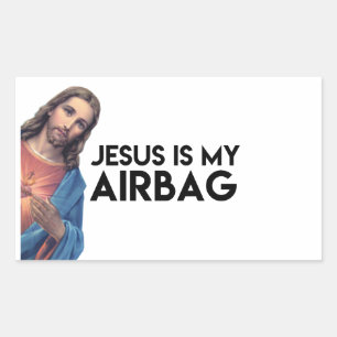 Jesuis is my Airbag Rectangular Sticker