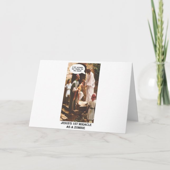 Jesus 1st miracle as a Zombie Card (Front)