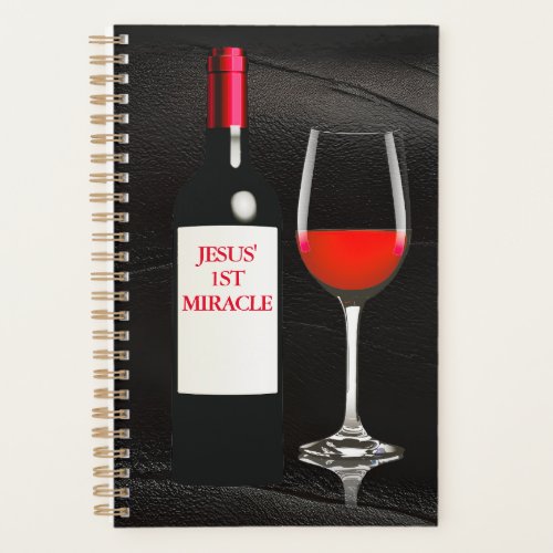 Jesus 1st Miracle black Print Planner