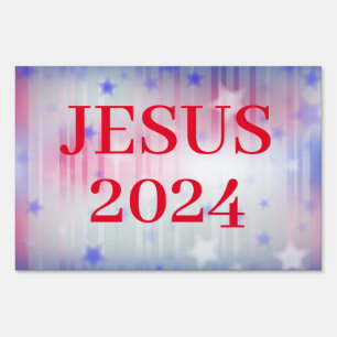 Jesus 2024 12" x 18" Yard Sign with H Frame