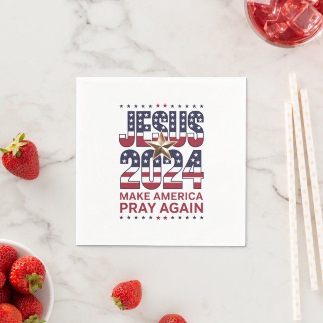 Jesus 2024 Make America Pray Again Napkins (Insitu)
