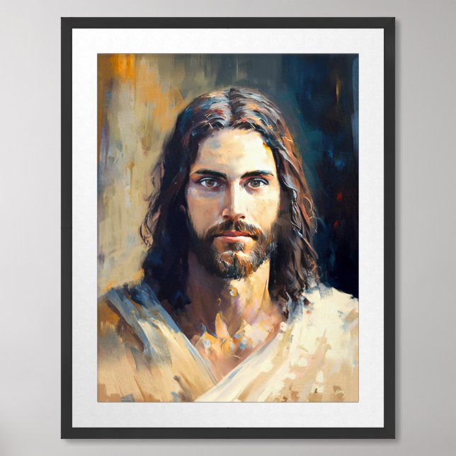 Jesus 2 digital painting  framed art (Framed Front)