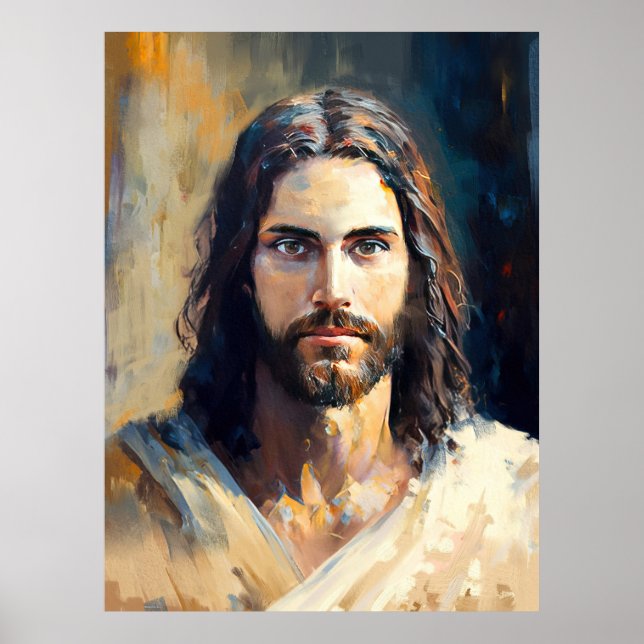 Jesus 2 digital painting  framed art (Front)