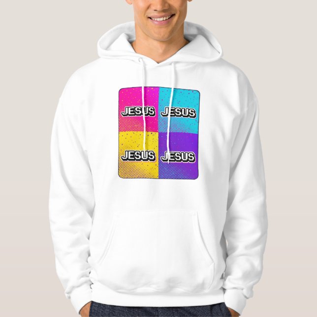 JESUS - 4 Square  Hoodie (Front)