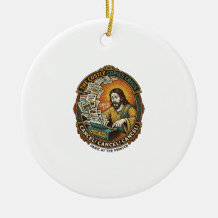 Jesus Accidental 100 Color Copies Printer Mistake Ceramic Ornament