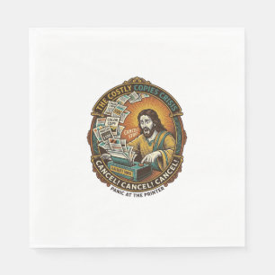 Jesus Accidental 100 Color Copies Printer Mistake  Napkins