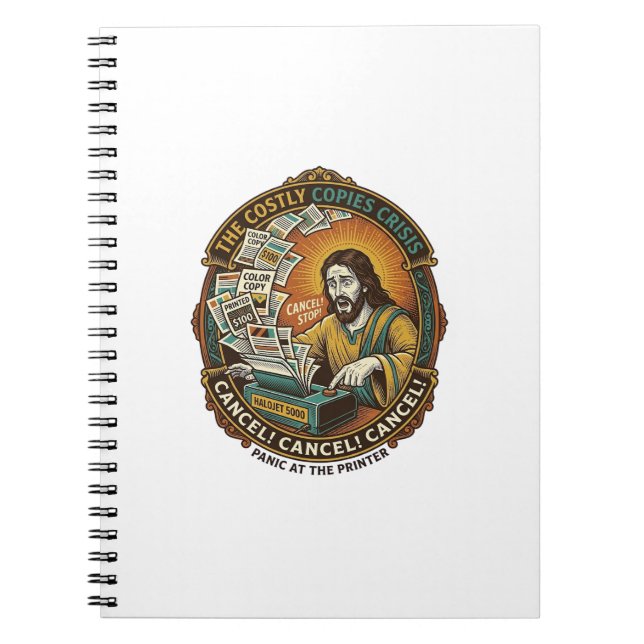 Jesus Accidental 100 Color Copies Printer Mistake  Notebook (Front)