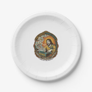 Jesus Accidental 100 Color Copies Printer Mistake  Paper Plates