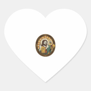 Jesus Accidental Front Camera Double Chin Selfie E Heart Sticker