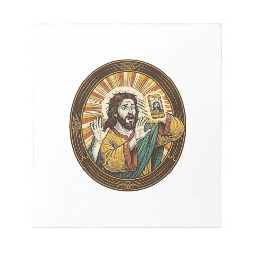 Jesus Accidental Front Camera Double Chin Selfie E Notepad