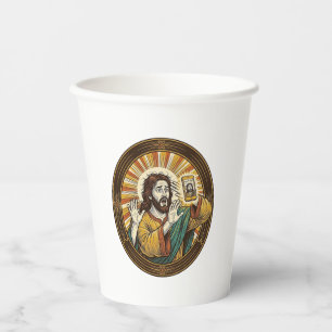 Jesus Accidental Front Camera Double Chin Selfie E Paper Cups