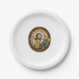 Jesus Accidental Front Camera Double Chin Selfie E Paper Plates