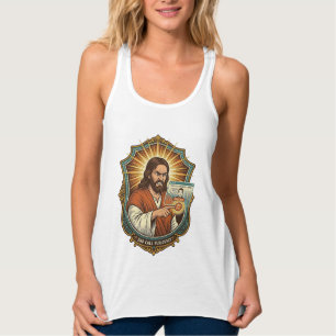 Jesus Accidental Video Call Dial Social Media Pani Tank Top