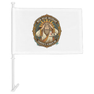 Jesus Accidental Video On Bedhead Morning Meeting Car Flag