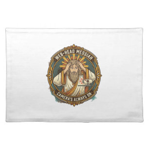 Jesus Accidental Video On Bedhead Morning Meeting Cloth Placemat