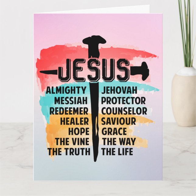 Jesus-Add your special message  Card (Front)