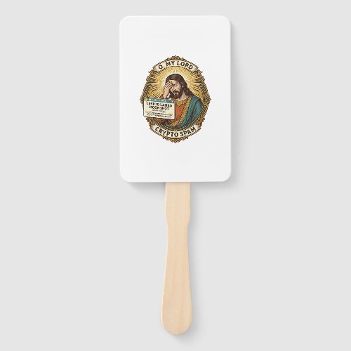 Jesus Added Spam Crypto Group Chat Annoyance Humor Hand Fan
