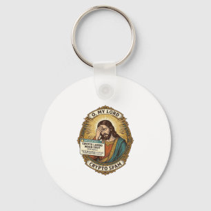 Jesus Added Spam Crypto Group Chat Annoyance Humor Keychain