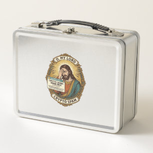 Jesus Added Spam Crypto Group Chat Annoyance Humor Metal Lunch Box