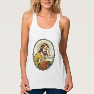 Jesus Added To Story Instead Direct Message Social Tank Top