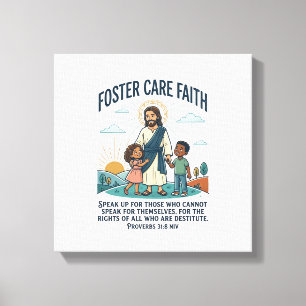 Jesus Adoption Foster Care Graphic Tee Christian A Canvas Print