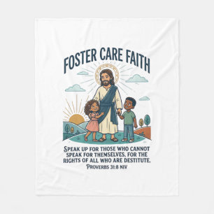 Jesus Adoption Foster Care Graphic Tee Christian A Fleece Blanket